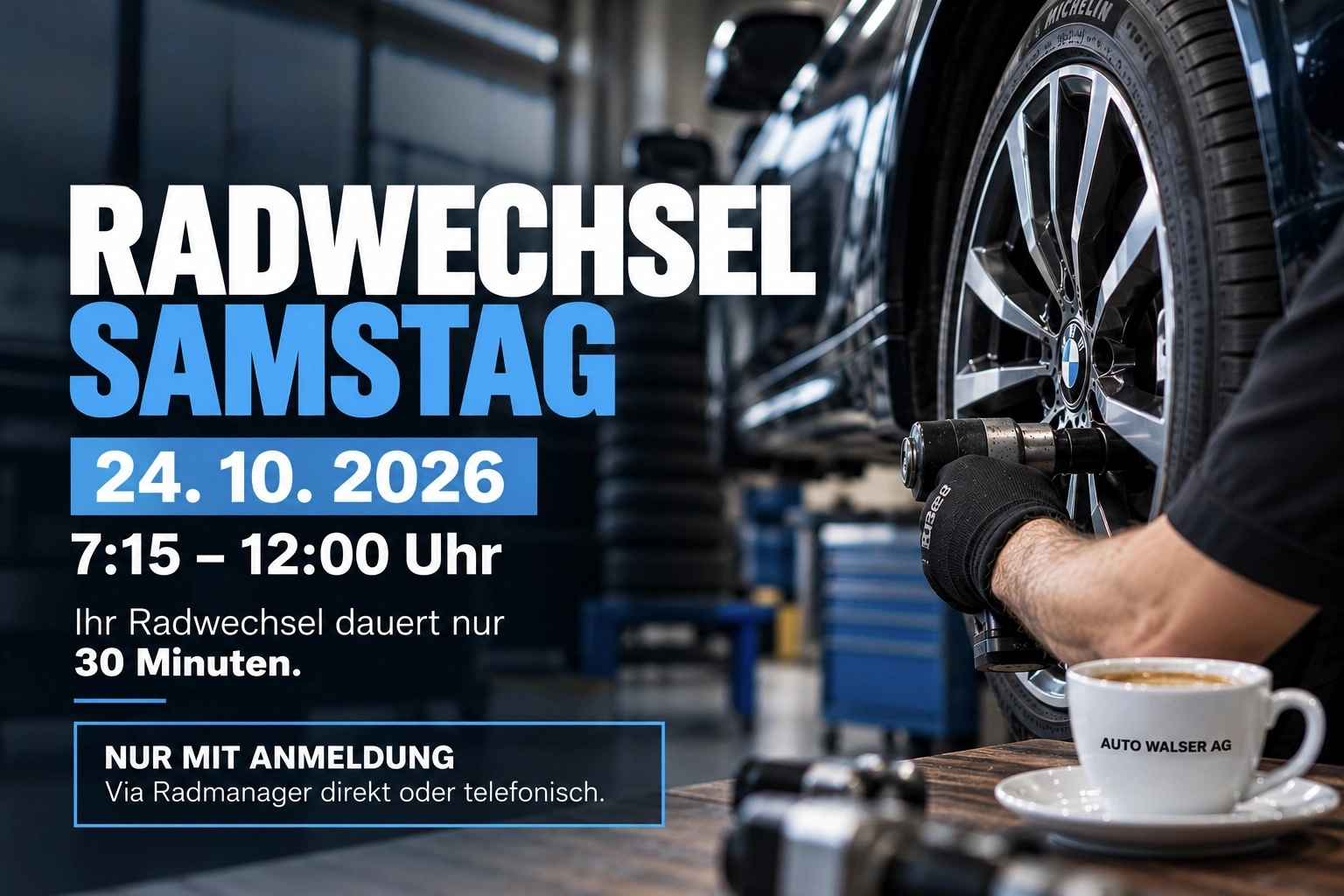 Radwechsel-Samstag am 24. Oktober 2026